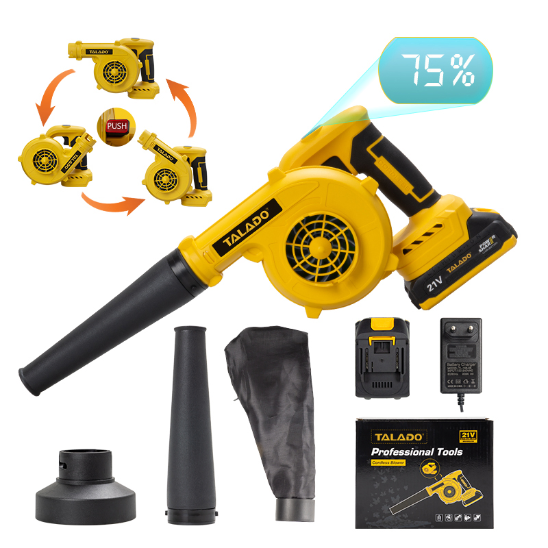 Powerful 21V Cordless Electric Leaf Blower with Brushless Motor