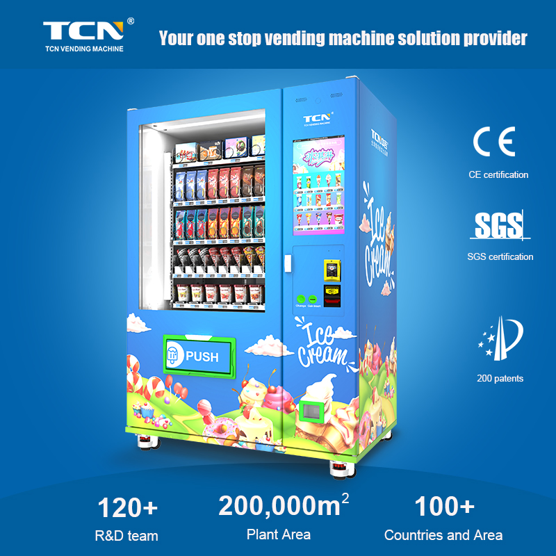 Tcn Automatic Fresh Fruit Vegetables Frozen Food Vending Machine with 22′ ′ Screen