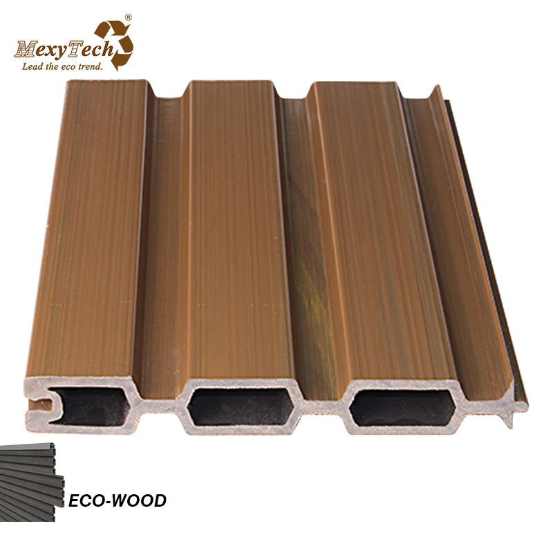 Co-Extrusion Slat Interlocking Plastic Wood Composite Fence WPC Panel