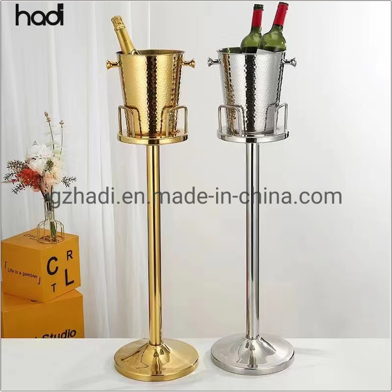 Cafetera Arabe Restaurant Server Draught Beer Table Top Buffet Fruit Juice Coolers Cooper Silver Metal Stainless Steel Ice Bucket with Stand