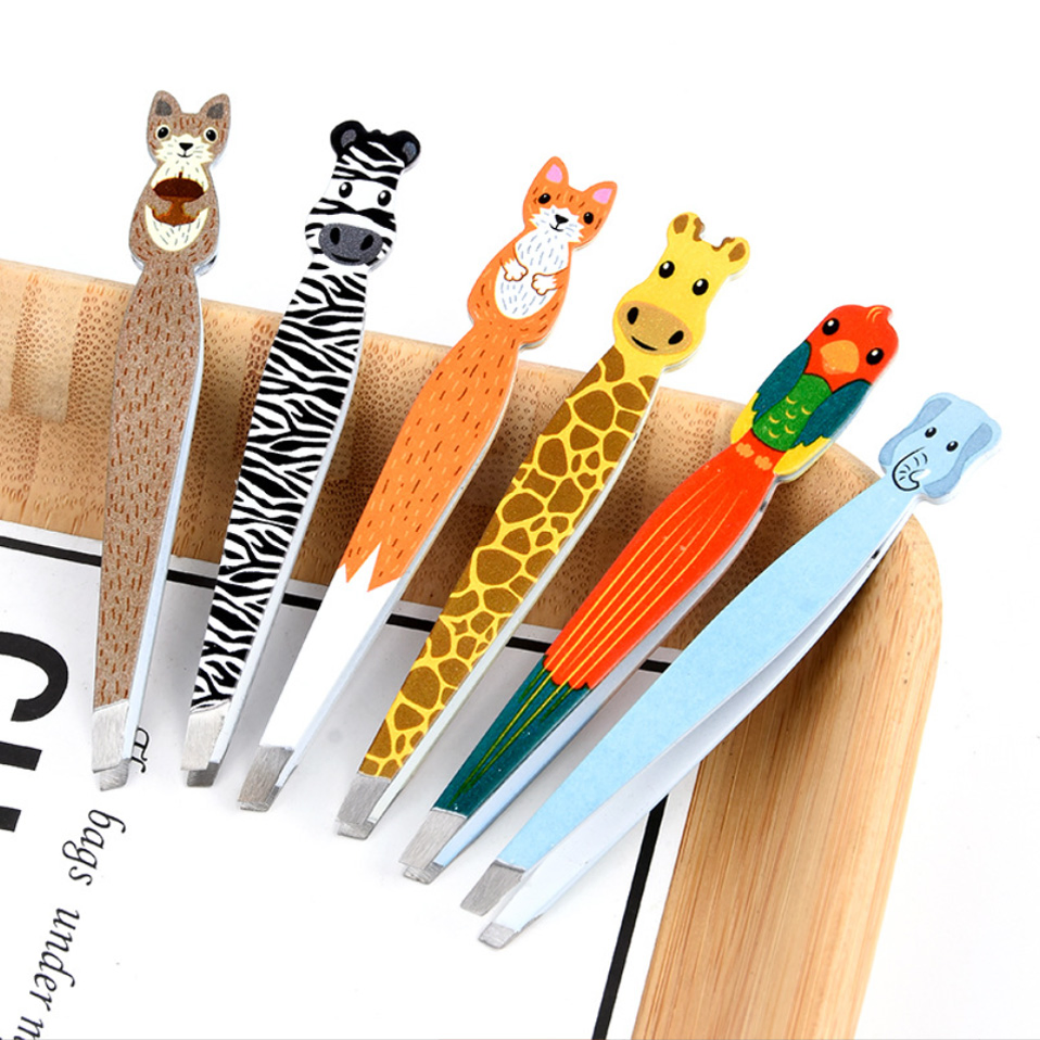 Eyelash Tool Cute Eyebrow Tweezers in Animal Shape for Girls