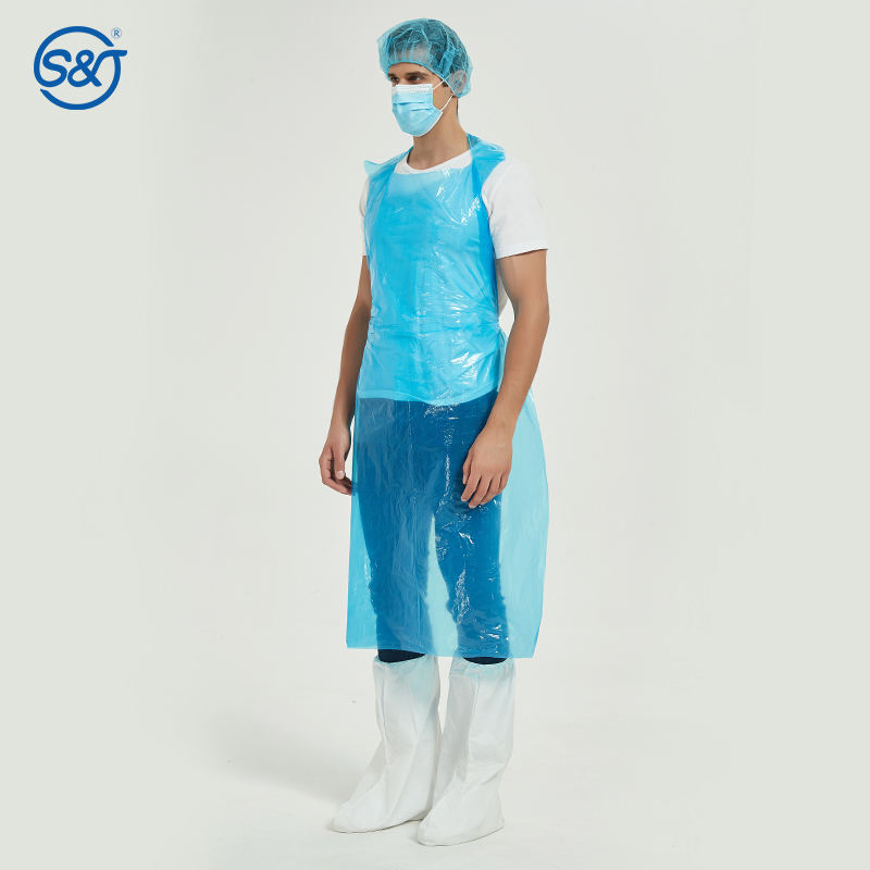 SJ Cleaning Disposable Plastic PE Apron Waterproof Plastic Disposable PE Apron Biodegradable Disposable Aprons