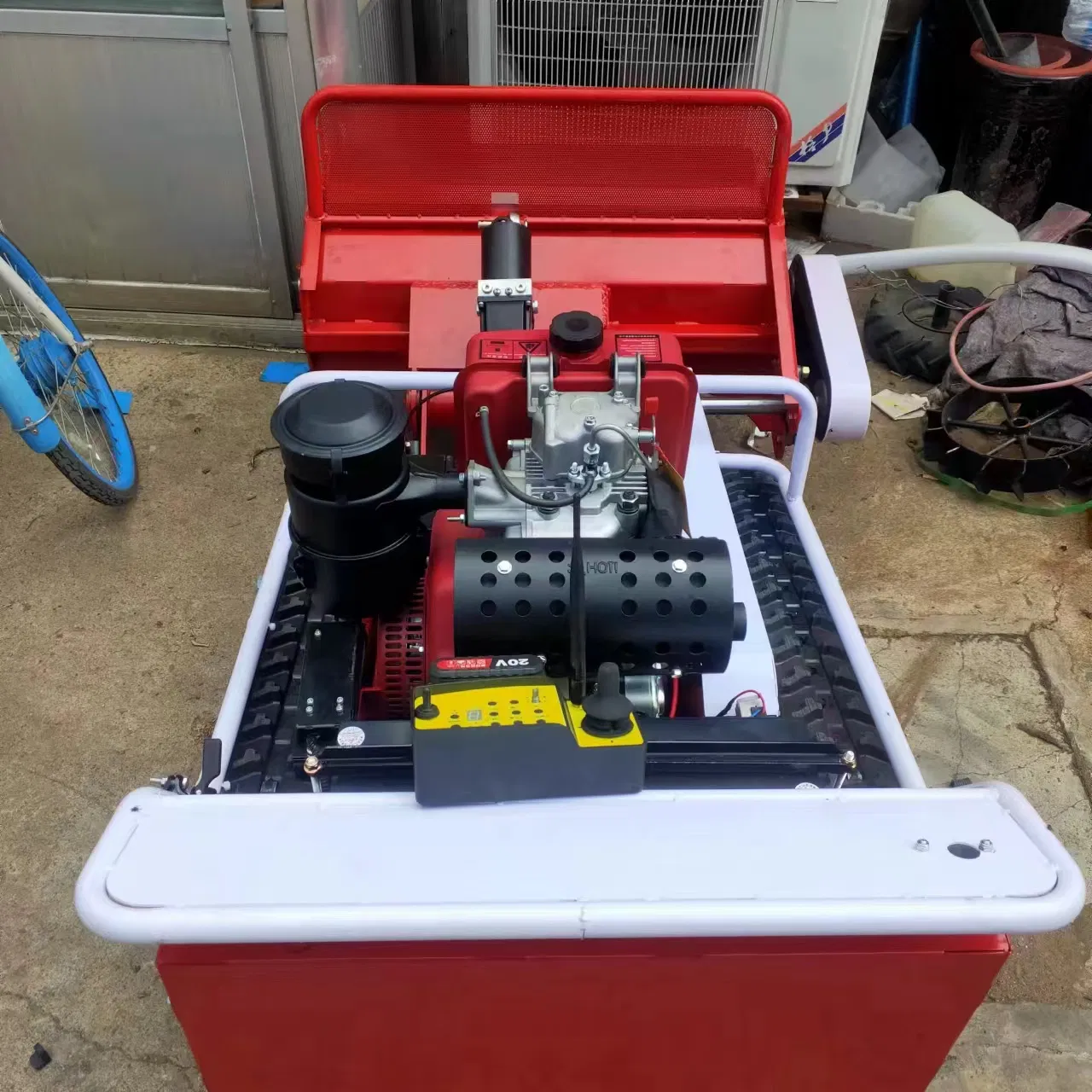 Diesel or Gasoline Remote Control Lawn Mower with Flail Mower in Front