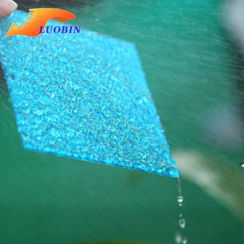 Wholesale 2.5mm Thick Waterproof Clear Embossed Plastic Sheet Door/Window Decoration PC Sun Panel