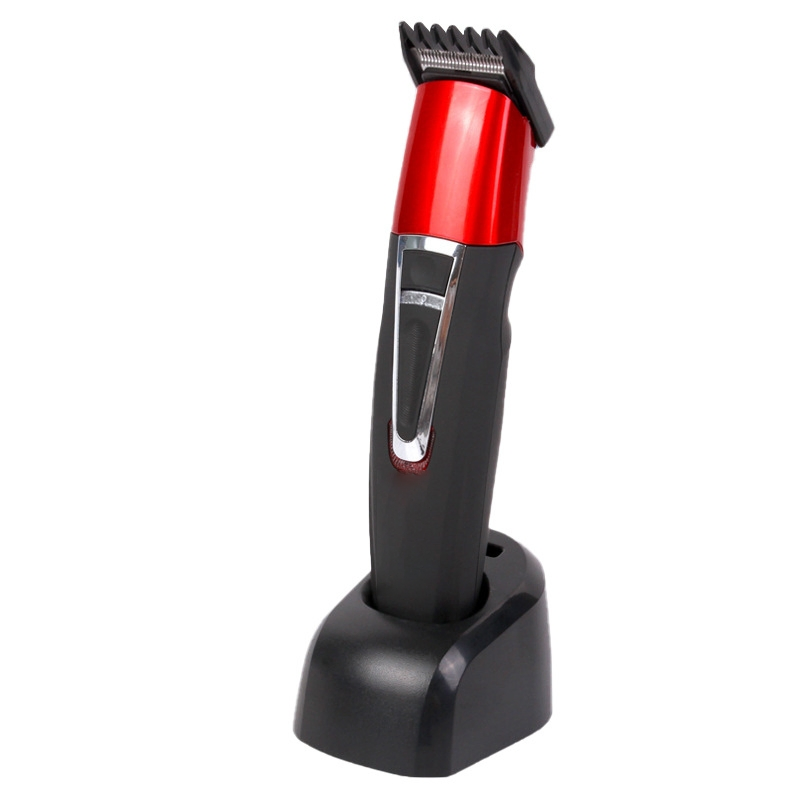 Men's Professional Cordless Rechargeable Hair Clipper with Base Home and Salon Electric Hair Trimmer