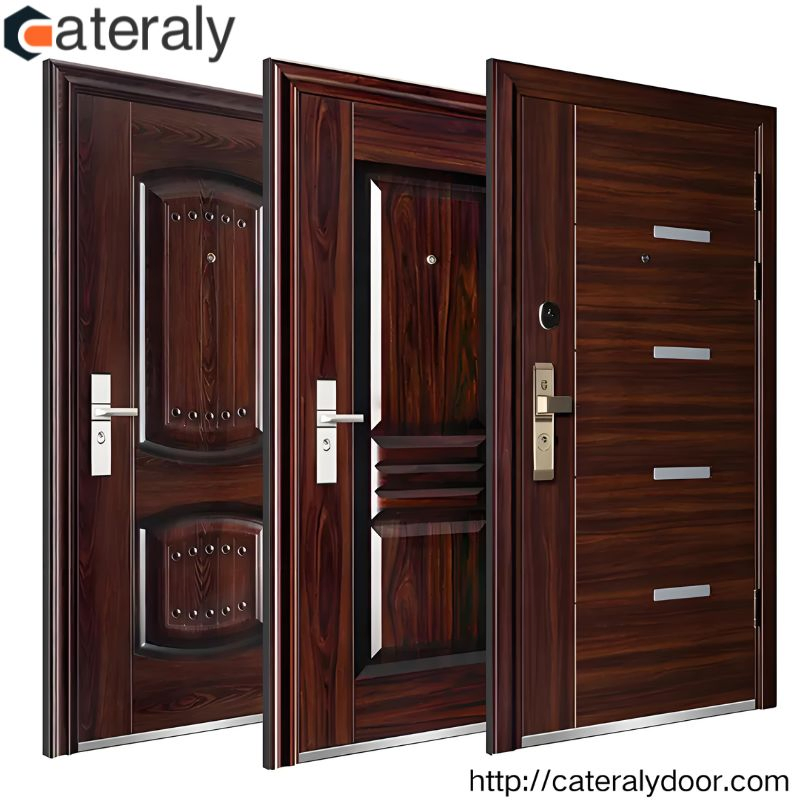 Easy Install Steel Frame Door with Custom Hinges and Hardware