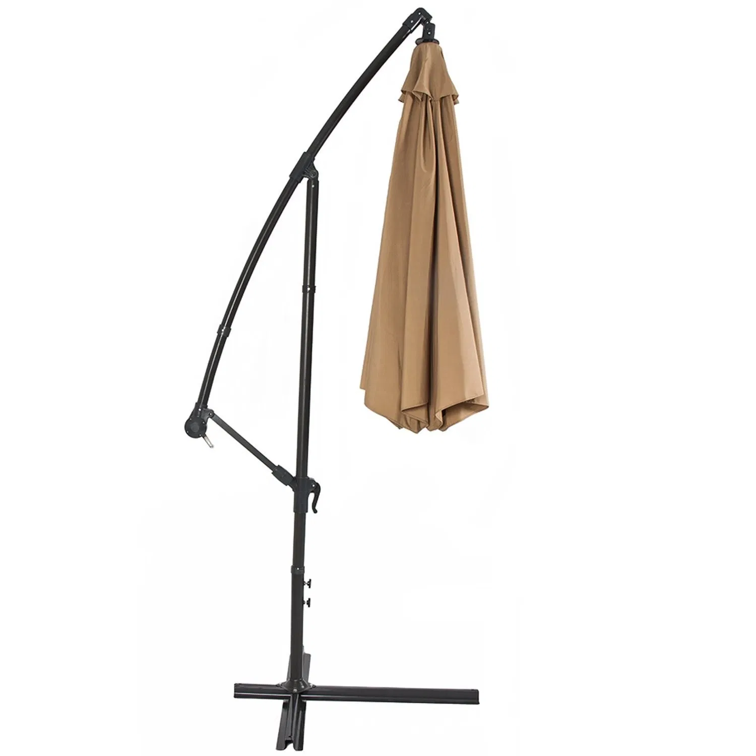 Best Choice Products 10FT Offset Hanging Market Patio Umbrella W/Easy Tilt Adjustment, Polyester Shade, 8 Ribs for Backyard, Poolside, Lawn and Garden