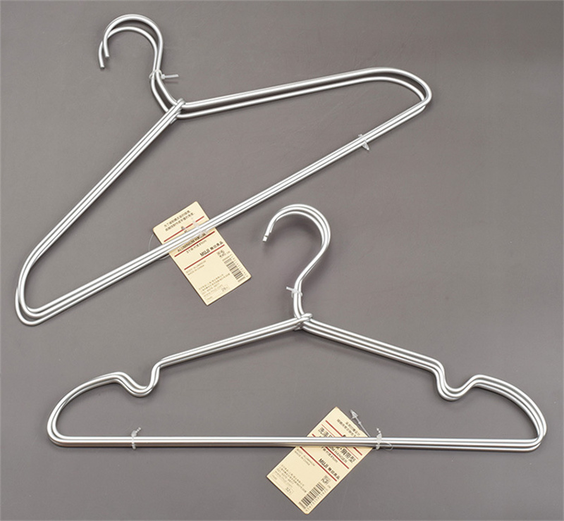 Aluminum Alloy Stainless Steel Metal Non-Slip Clothes Hanger Clothing Drying Storage Rack Hangers