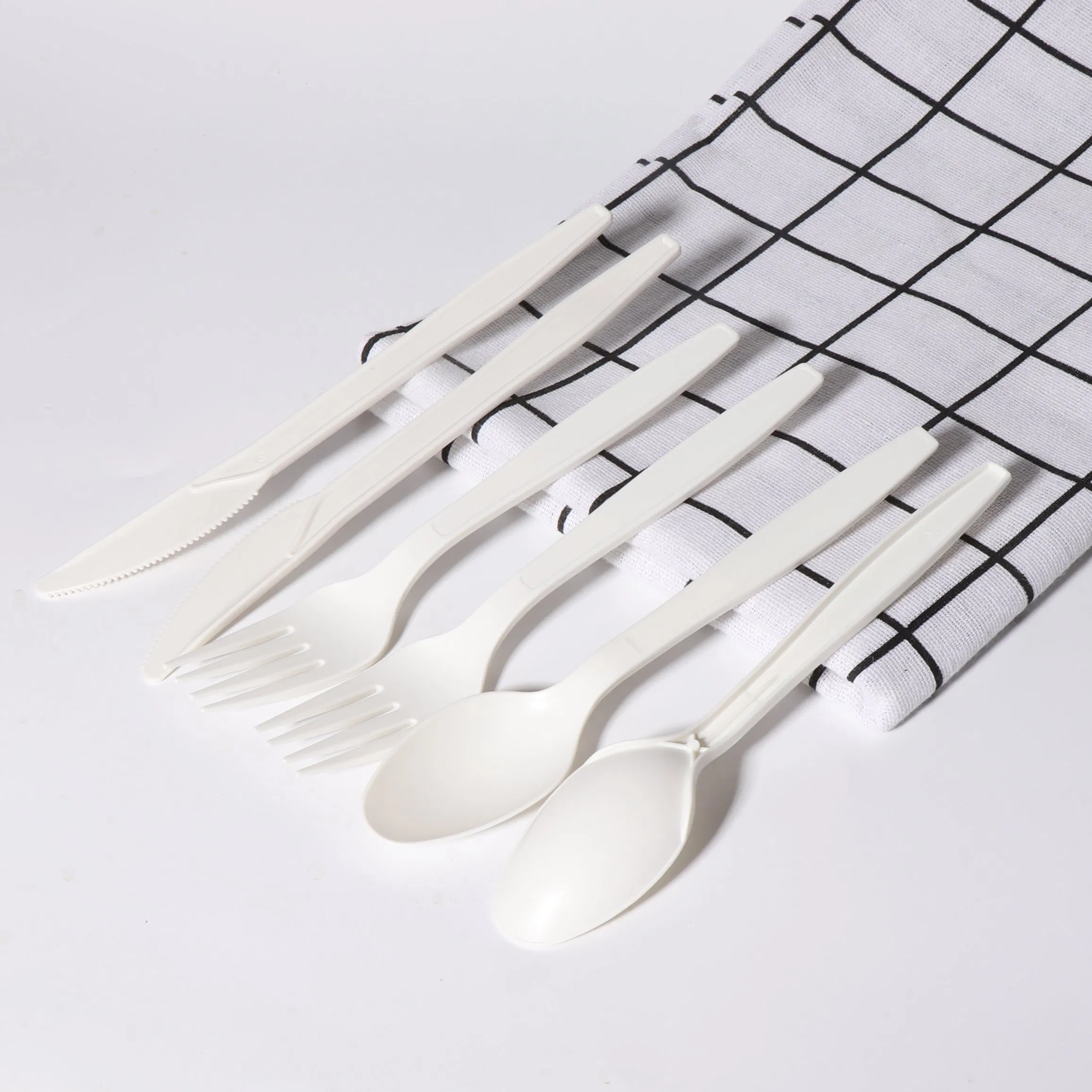 Custom Logo Biodegradable Plastic Cutlery Set Forks and Spoons