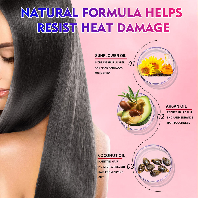 Hair Spray Wholesale Custom Private Label Castor Avocado Oil Heat Protect Spray for Hair