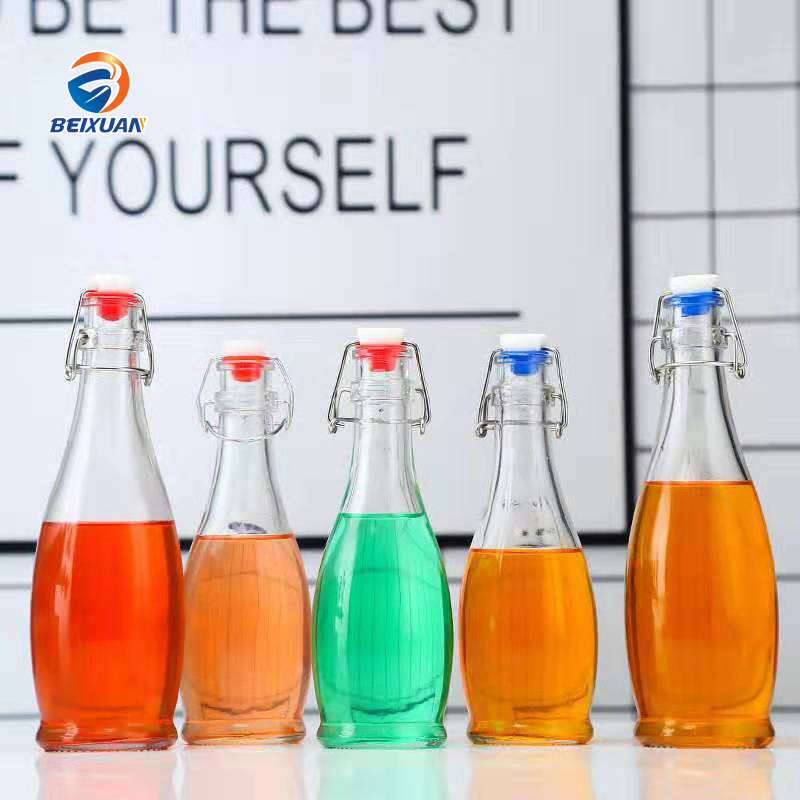 350ml Round Olive Oil Bottle with Clasp Clip Swing Cap