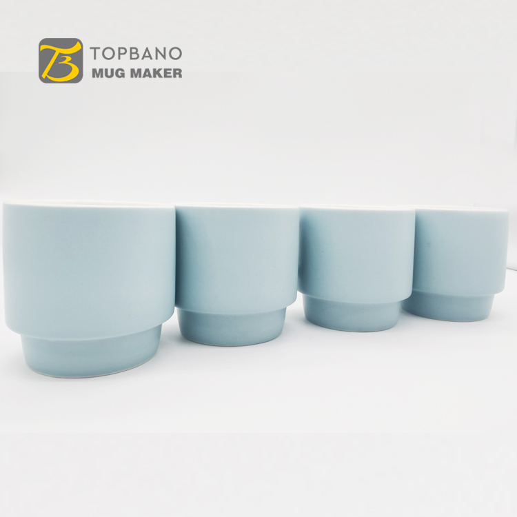 240ml Stackable Coffee Mug Wholesale Ceramic Fine Porcelain Mug Cup