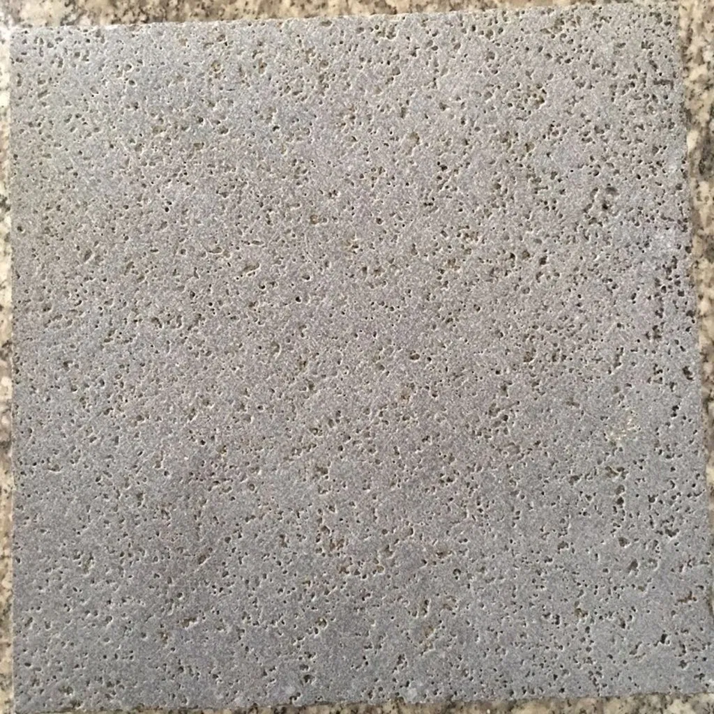 Grooved Line Chiseled Finished Surface Basalt Lava Andesite Stone Tiles for Wall Cladding