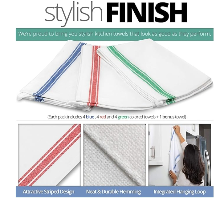 Eco-Friendly Soft and Durable Microfiber Kitchen Tea Towels for All Spaces