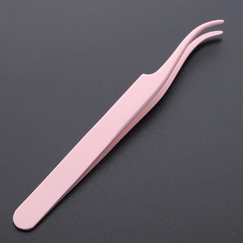 Stainless Steel Makeup Eyelash Extension DIY Volume Lash Fanning Dolphin Nose Tweezers