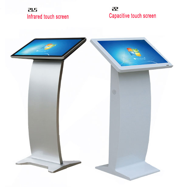Floor Standing 21.5 Inch Touch Screen Advertising Display  LCD Monitor,Ad Player,Digital Signage,Touchscreen Interactive Network Self Service Information Kiosk