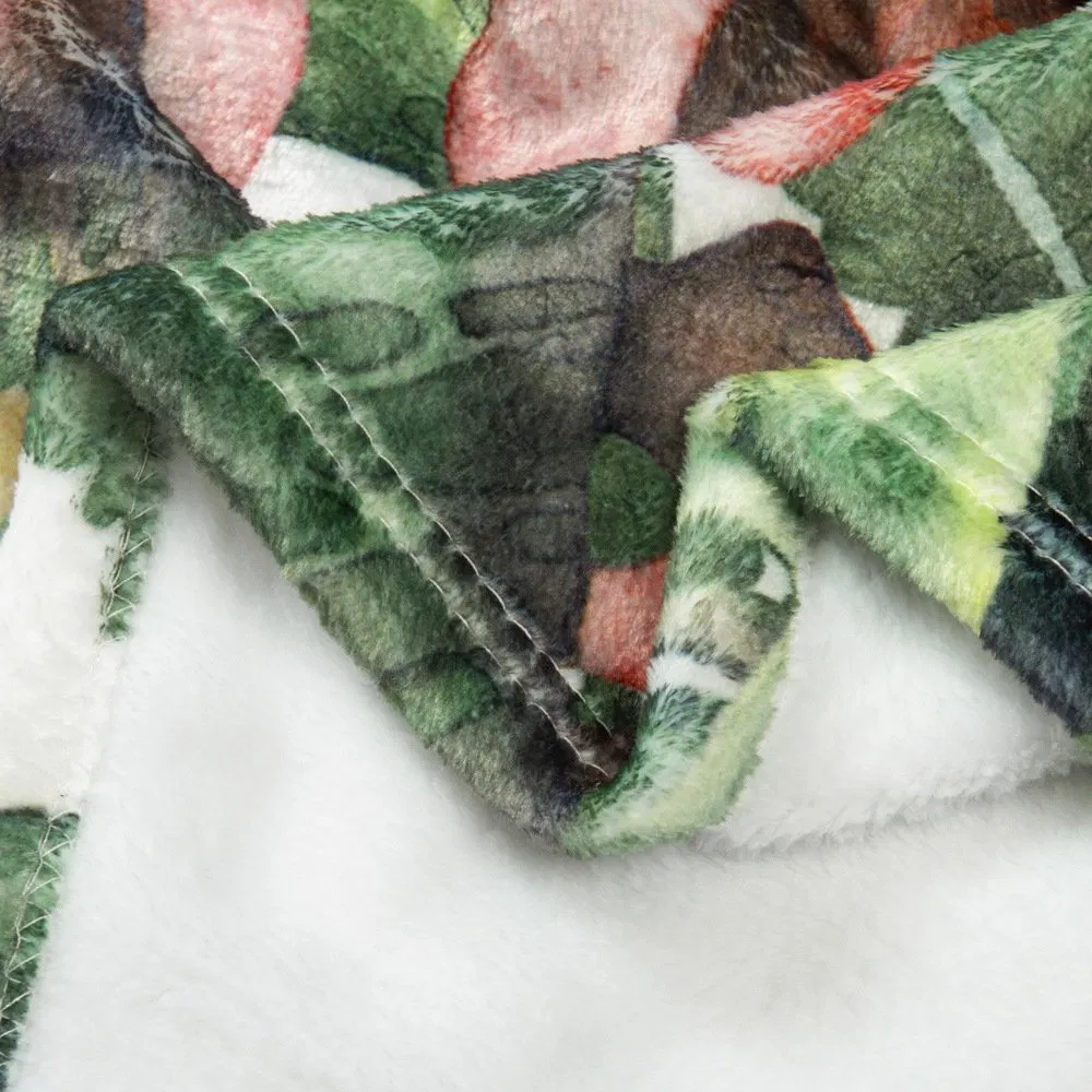 Custom Dinosaur 3D Digital Printed Flannel Blanket