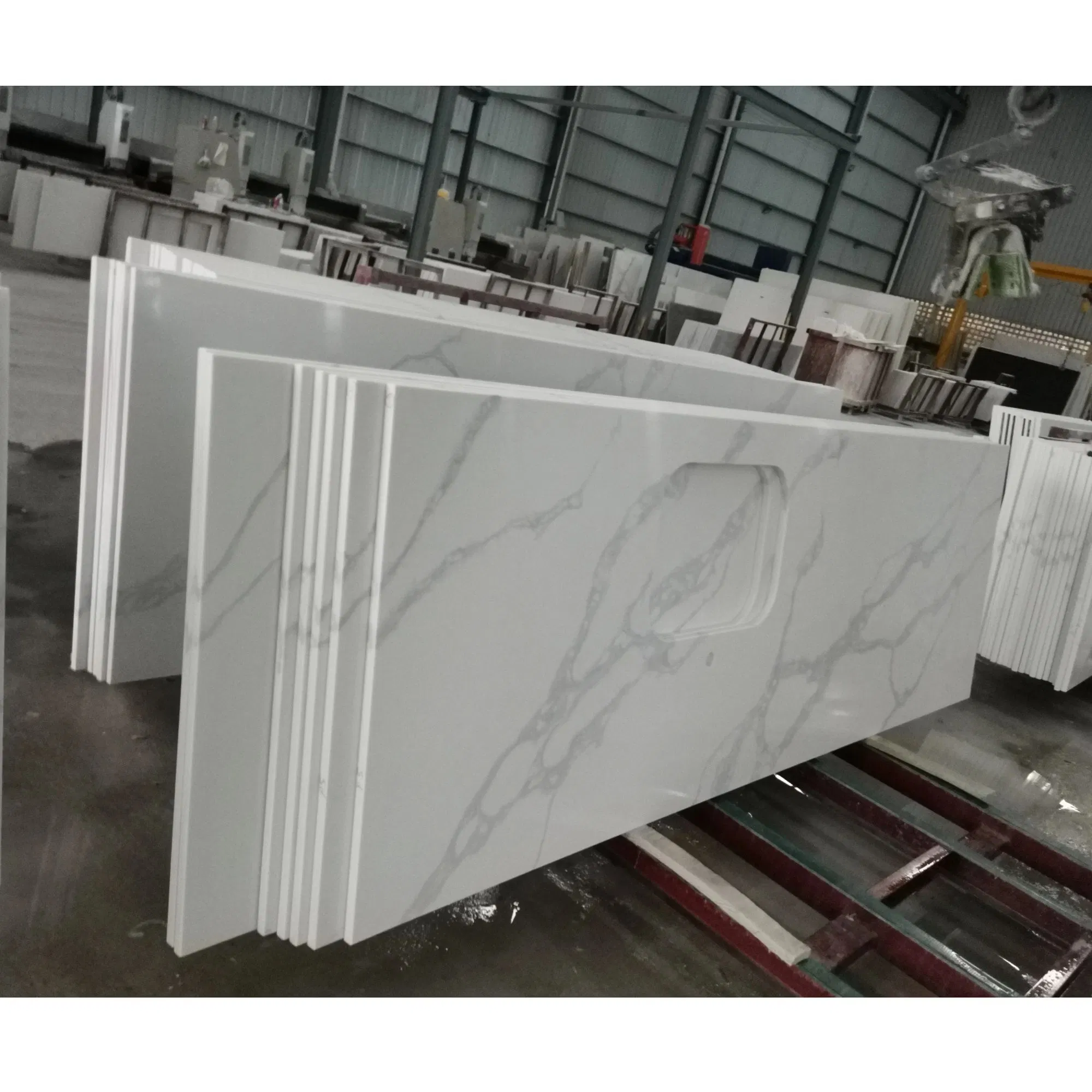 Aritificial Quartz Stone Countertop for Bathroom/Kitchen Engineering Wholesale