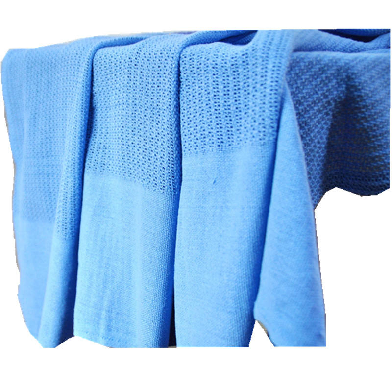 100% Cotton Hospital Thermal Blankets Waffle Leno Cellular Blankets