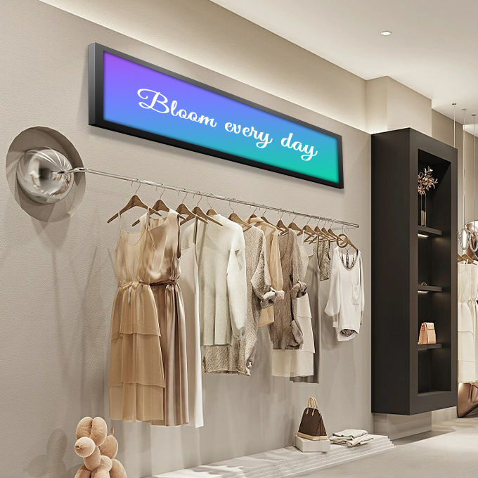 Custom Size Strip Screen Ultra Wide Bar LCD Panel Display for Supermarket Shelves Advertising Player