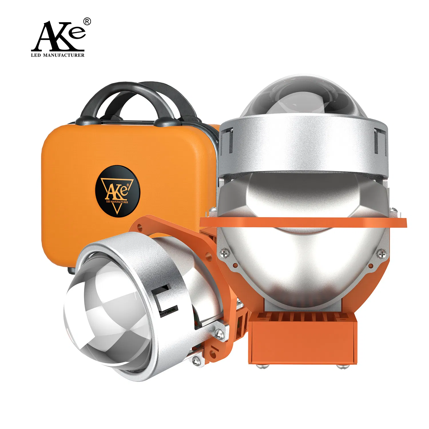 Мощная светодиодная фара Ake Bi-LED 12-24V для авто и мото