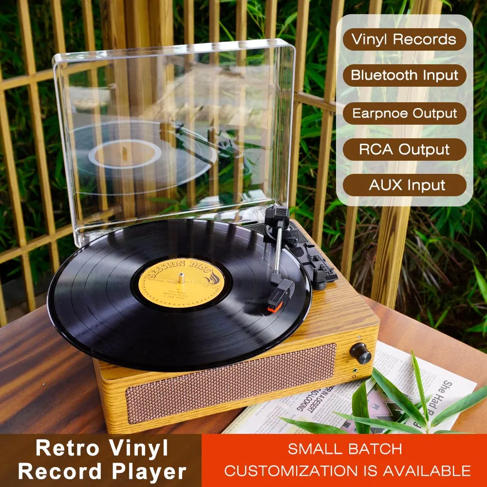 Factory Supply Classic R108 Radio Gramophone Luxury Retro Vinyl Phonograph Record Player