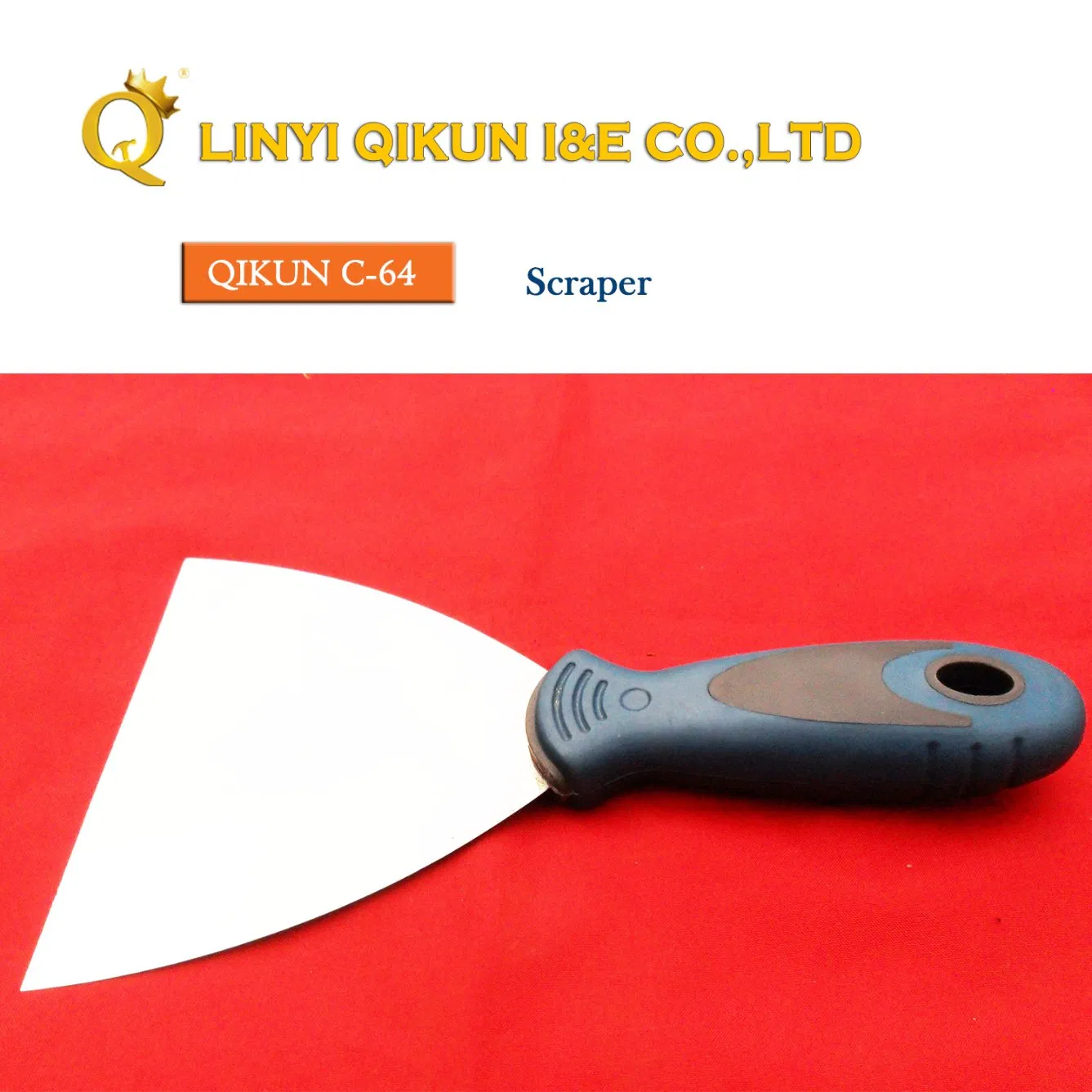 C-62 Construction Decoration Paint Hardware Hand Tool Putty Knife Red PP Plastic Scraper