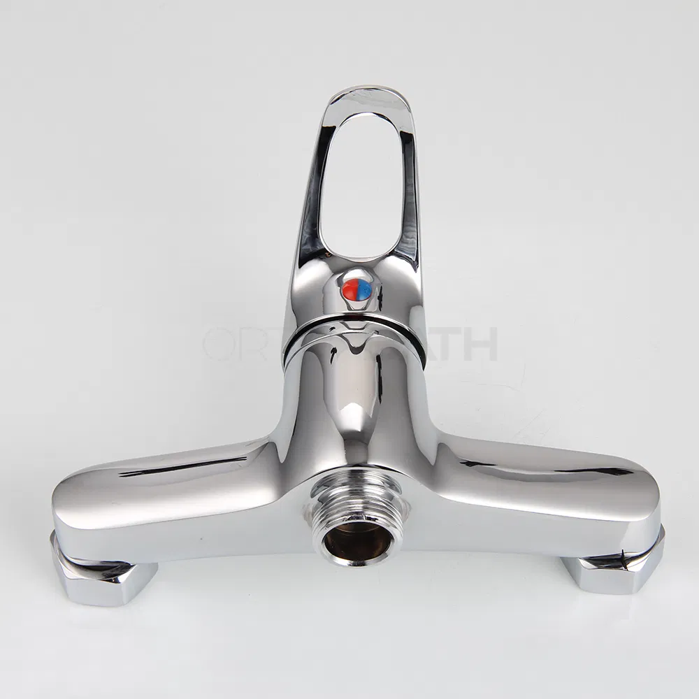 Ortonbath Shower Mixer Taps Bar Chrome Wall Mounted Shower Mixer Tap Brass Manual Shower Faucet Control Switch Bath Tap for Cold and Hot Water G1/2" Outlet