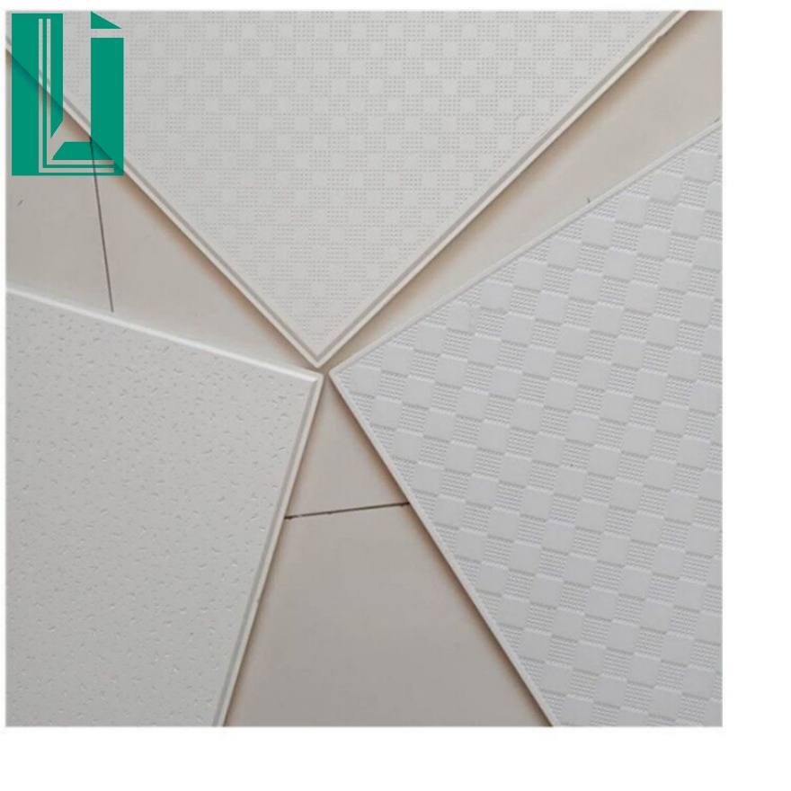 Ceiling Tiles Plaster Board Plaster Tiles with Edge Guard and Back Aluminum