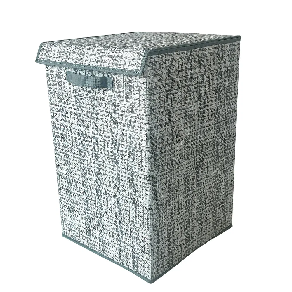 Dirty Clothes Washable with Cover Square Bathroom Large Laundry Basket