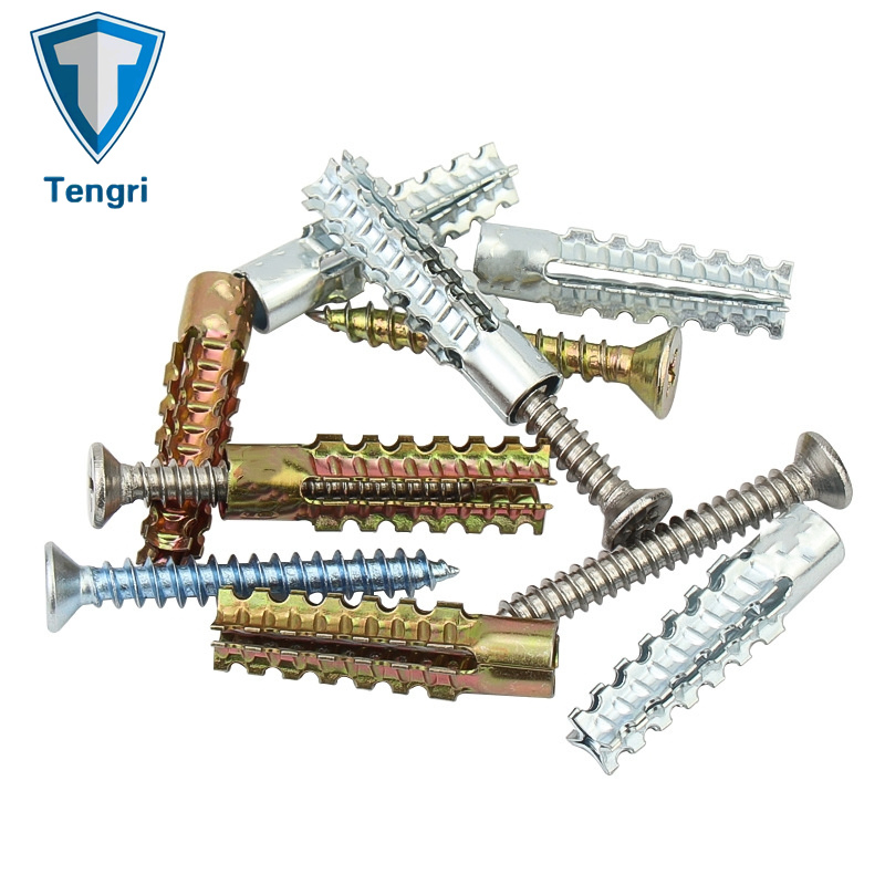 Iron Serrated Gecko Wall Plug Metal Expansion Pipe Screw Plug Screw