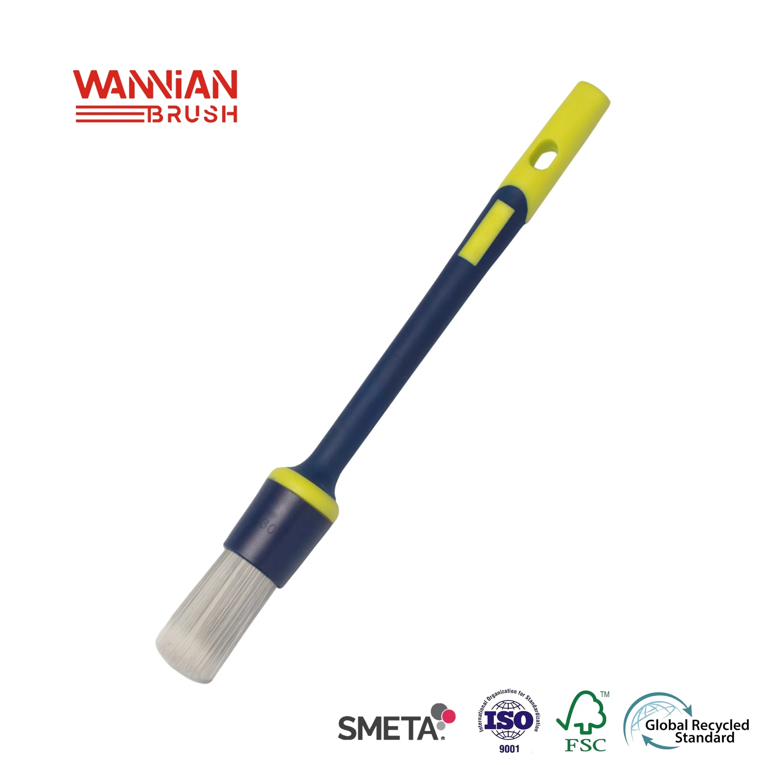 Dual Color Plastic Handle Plastic Ferrule Tapered Filament Round Brush Paint Brush