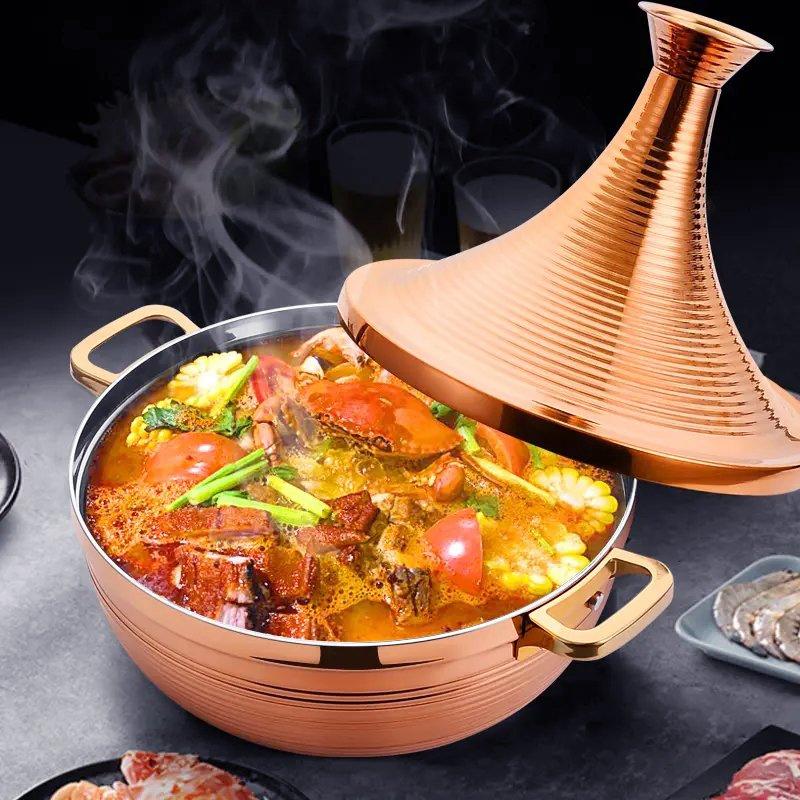 Luxury Catering Equipment Food Warmer Commercial Cooking Pot for Buffet Hotel Restaurant