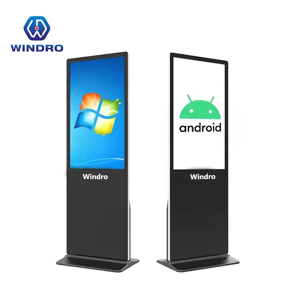 Напольный дисплей 65 дюймов для рекламы, сенсорный, IP65