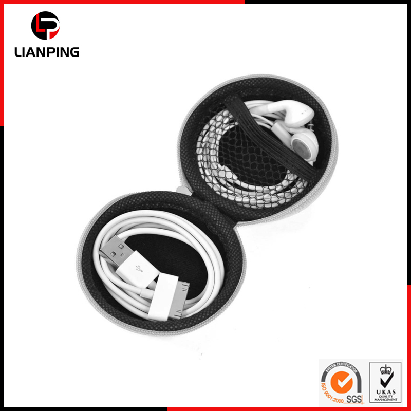 Чехол для наушников EVA ударопрочный с сетчатым карманом