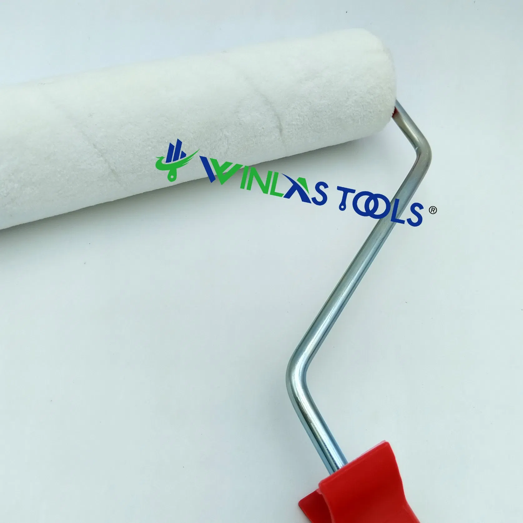 9" Natural Wool Paint Roller with Red Plastic Handle