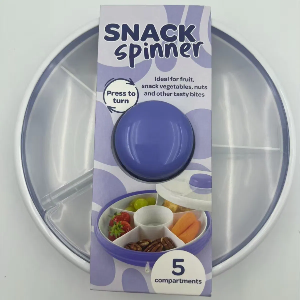 ABS Material Plastic Easy Taking Baby Snack Round Box
