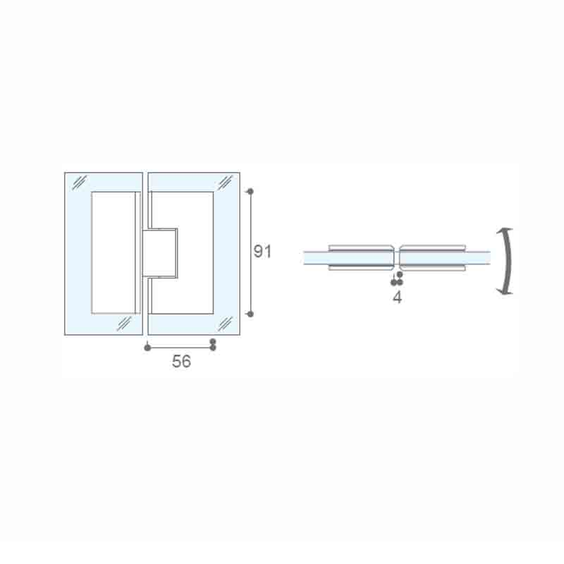 Bathroom Glass Door Hinges