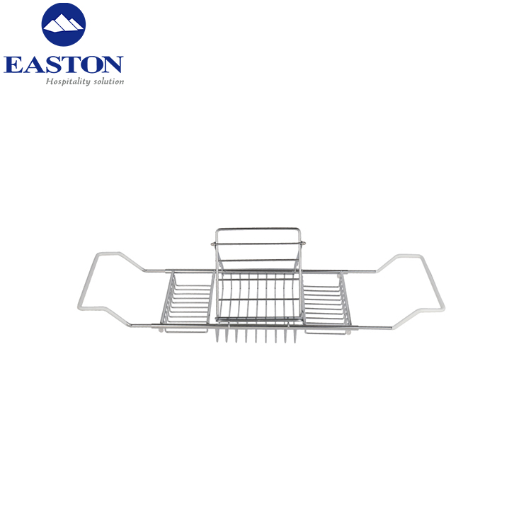 Luxury Hotel Retractable Bamboo Bathtub Rack Caddy Tray