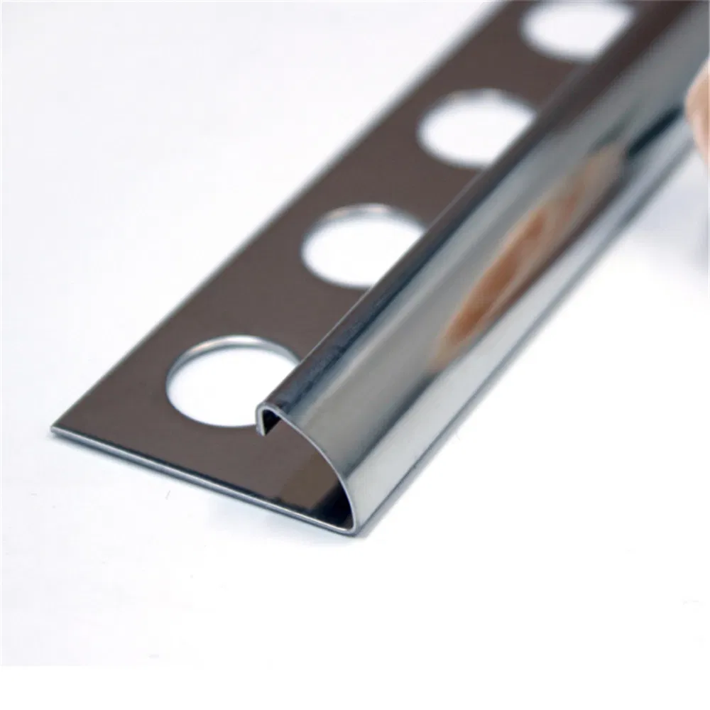 Bathroom Wall Polished Stainless Steel Outside Corner Tile Trim Profiles