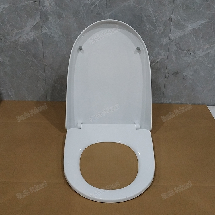 Round Fast Installation Wc PP Toilet Seat Cover Plastic Cover Lid White