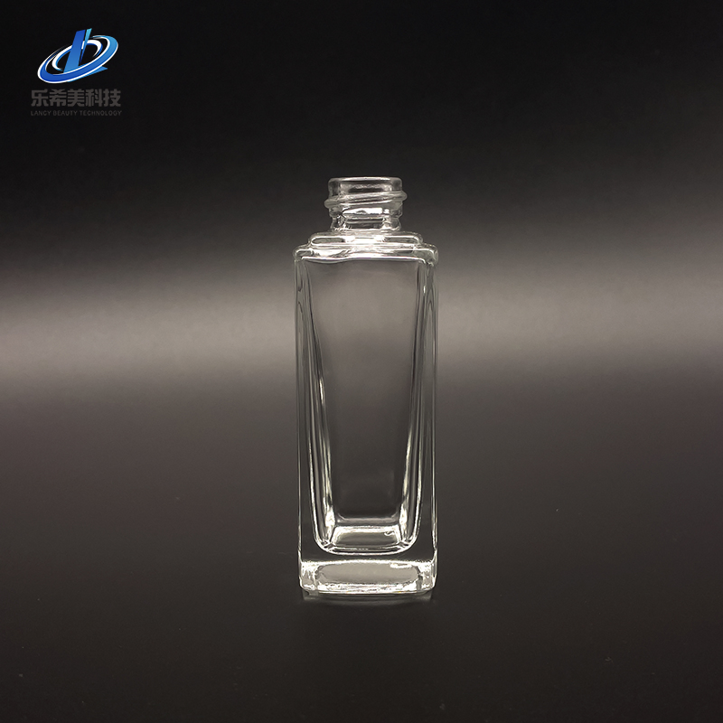 120ml Empty Glass Perfume Bottle Shaped Shape No Screw Bottleneck Sealed with Crimped Sprayer and Collar Cosmetic Packaging