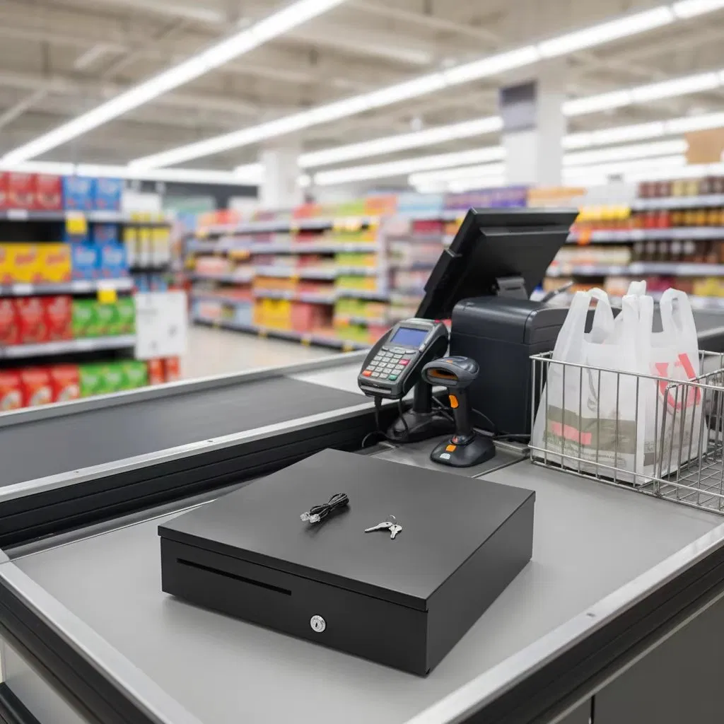 Ocom Commercial-Grade Cash Drawer, Easy Maintenance Design, Automated Drawer, 5b8c/6b4c