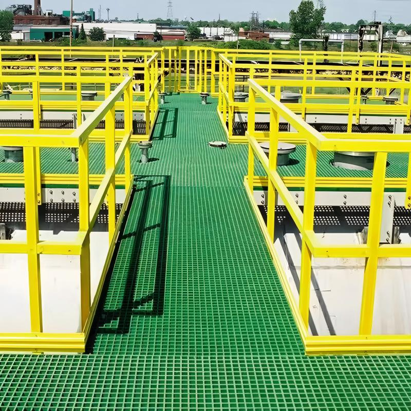 Wholesale 1220*3660mm FRP Fiberglass Grating Molded Platform Custom Cutting Processing Service Available with High Strength and Anti-Slip Surface