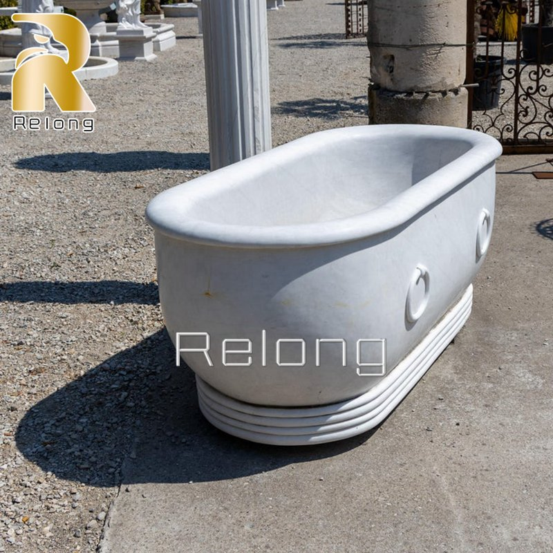 Мраморная ванна для дома, белая