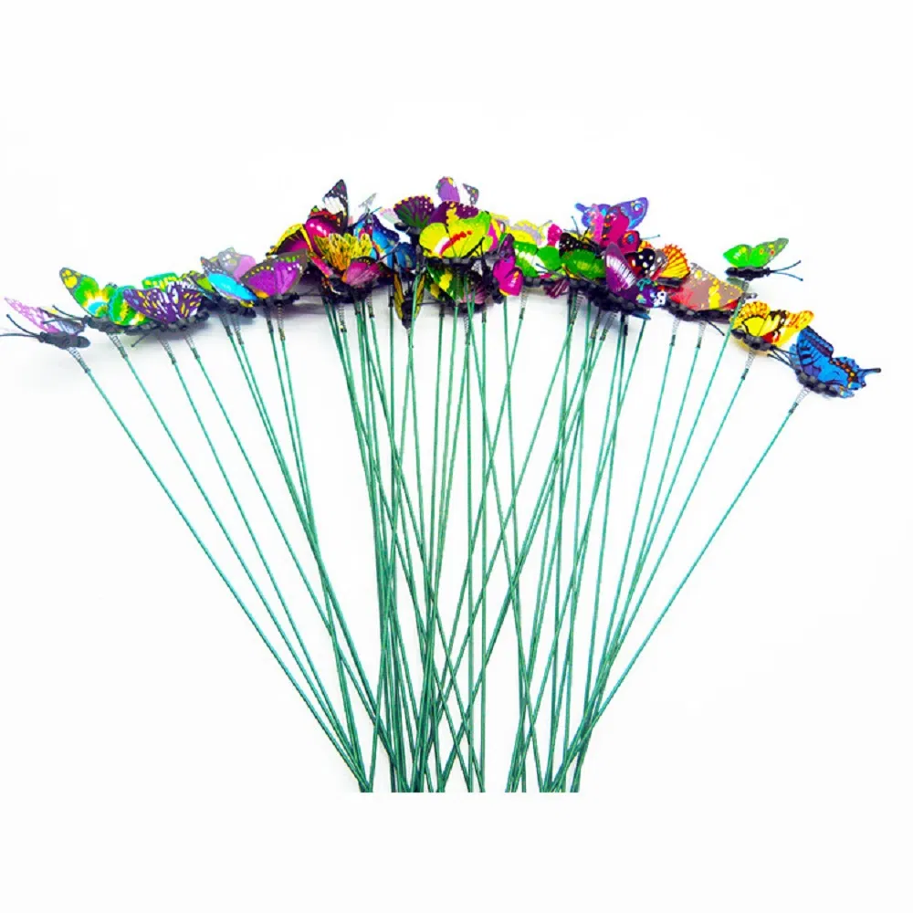 Colorful Garden Decorations Outdoor Dummy Plug Butter-Fly Yard Planter Decor Wbb18089