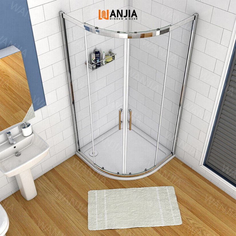 Premium Frameless Tempered Glass Sliding Shower Door for Modern Bathrooms