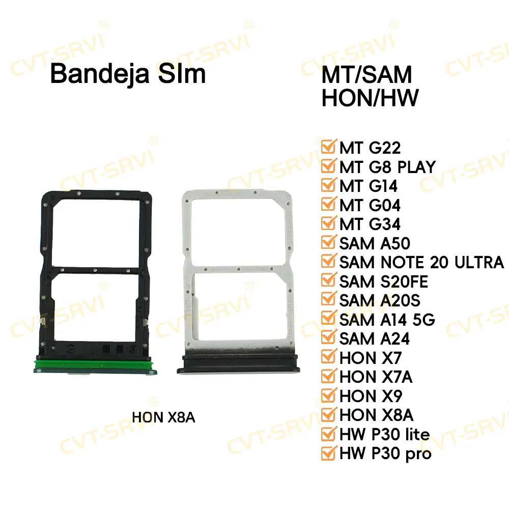 CVT High Quality Mobile Phone Card Slot SIM Card Set Mobile Phone SIM Holder Flip Type SIM Card Holder for Honor X8a