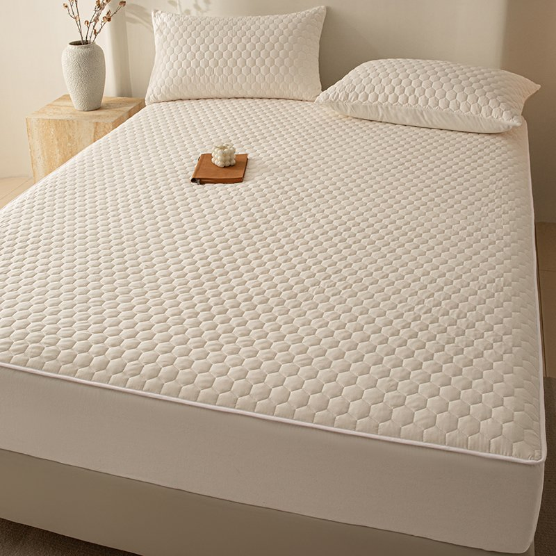 Microfiber Quilted Air-Permeable Waterproof Mattress Protector Cover with Stretchable Porkets