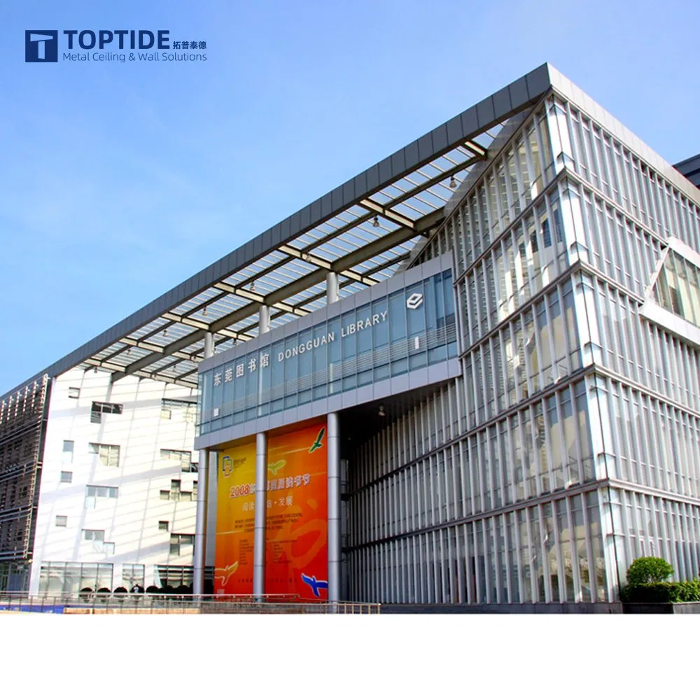 Waterproof Cladding Construction Decoration Horizontal Exterior Aluminum Blinds Louver